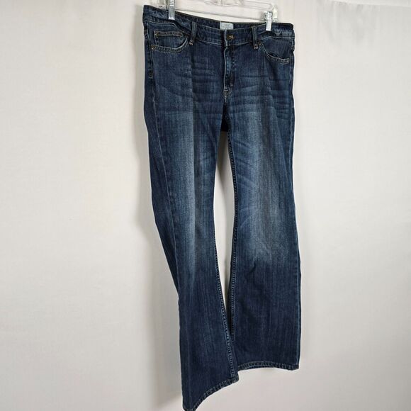 H&M L.O.G.G. Jeans Women's 33 Boot Cut High-Rise Blue Dark Wash - Picture 14 of 16